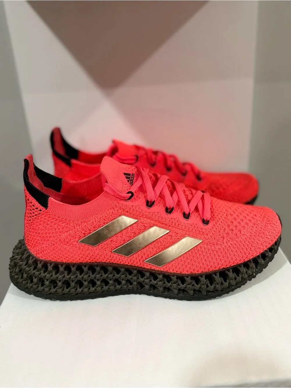 adidas Women’s Neon Pink Lace-Up Sneakers